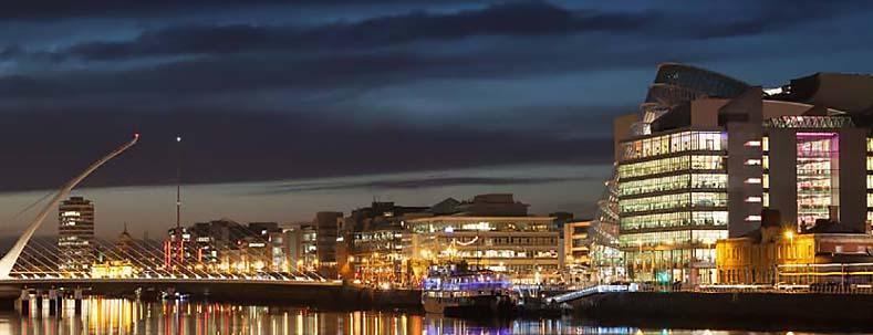 Dublin City at night