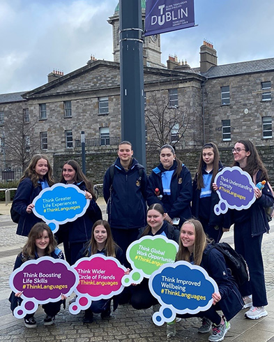 Secondary school students at the language department at TUDublin