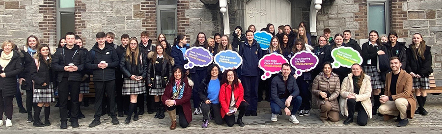 Secondary school students visiting the languages department at TUDublin