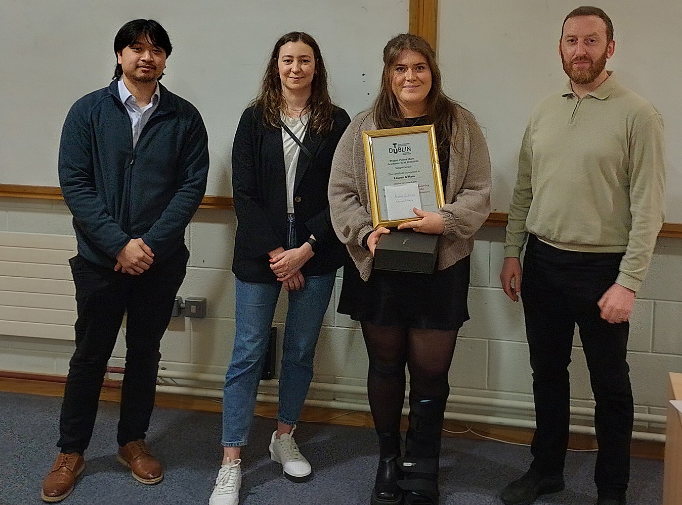 Students presented with awards from judges