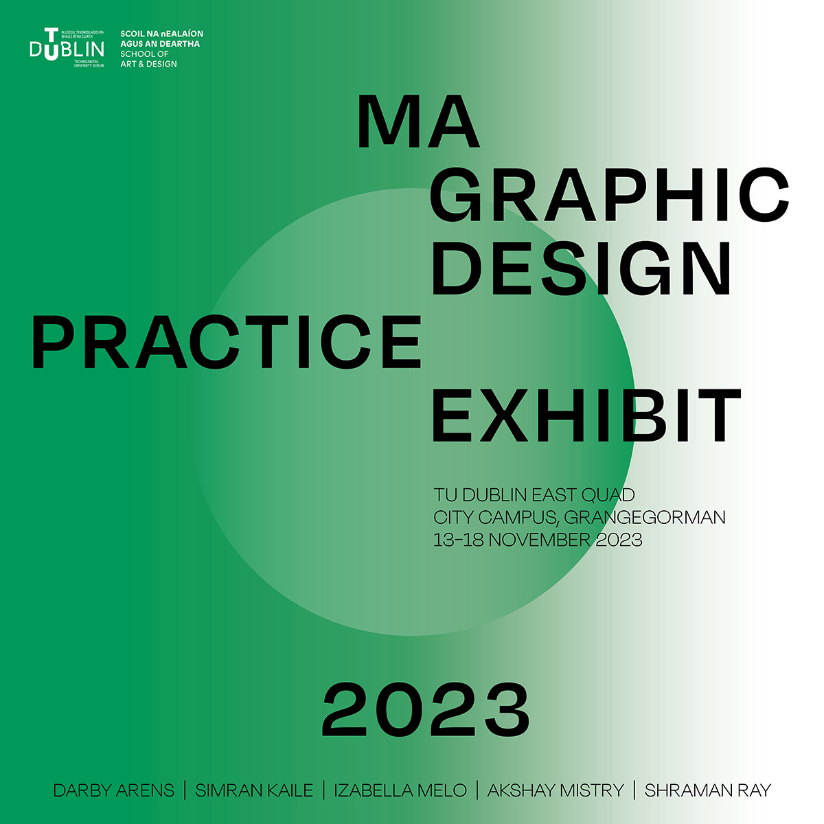 Image for MA Graphic Design Practice Exhibition