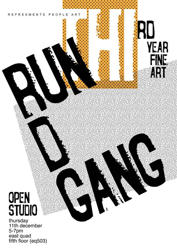 RUN D GANG, Fine Art Y3 exhibition image