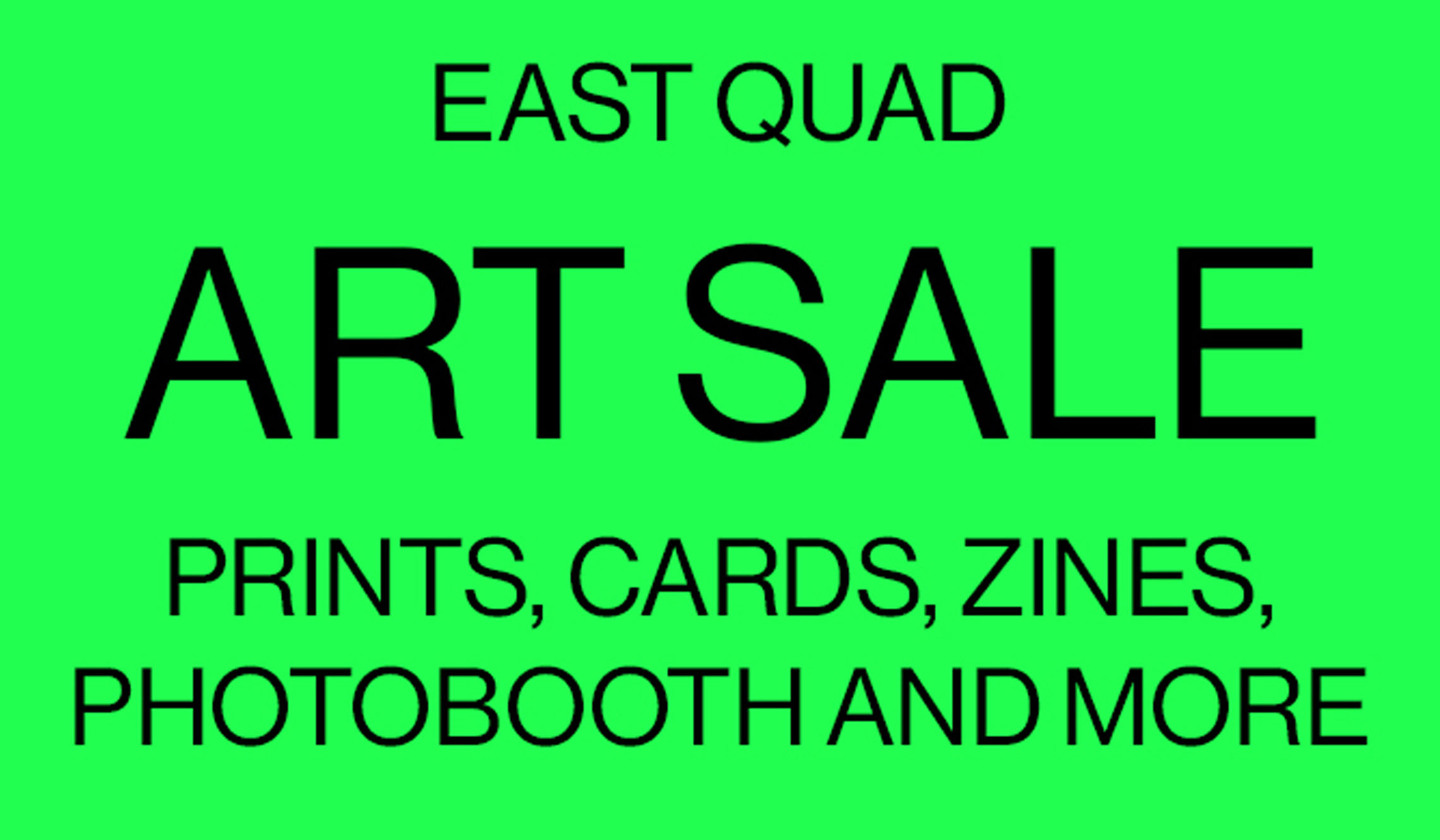 East Quad art sale at TUDublin poster