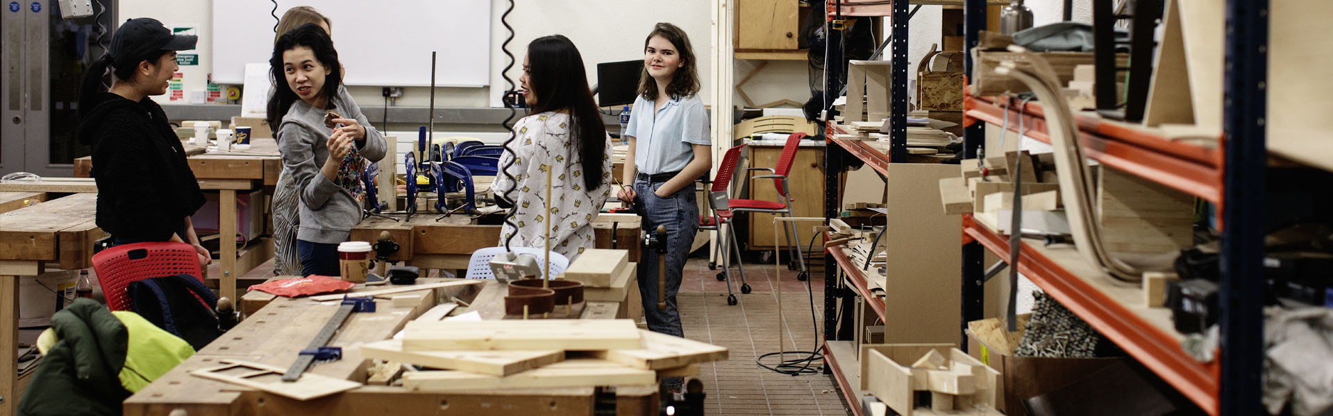 TUDublin furniture making students at work