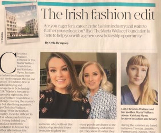 The Maria Wallace Foundation - MSc in Fashion Buying & Management
