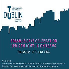 Image for ERASMUS DAYS CELEBRATION:1PM-2PM (GMT+1) ON TEAMS: 1610/2025
