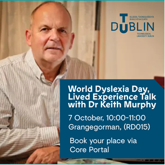 Image for Dyslexia Lived Experience Talk with Dr. Keith Murphy