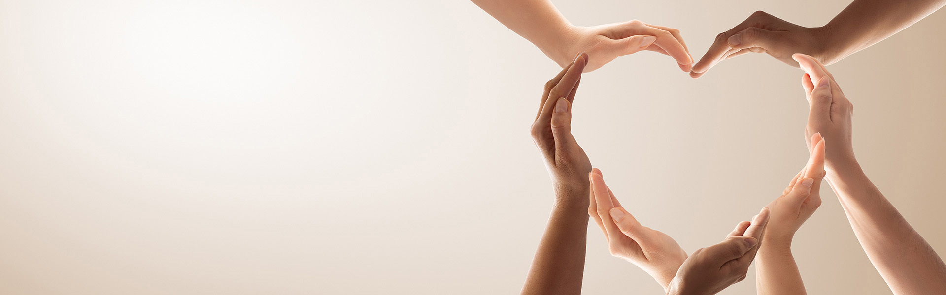 hands linking making a heart