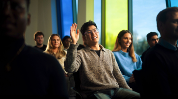 Student With Hand Up