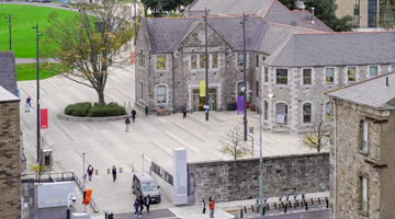 people walking outdoors rathdown house grangegorman