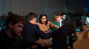 students in computer lab