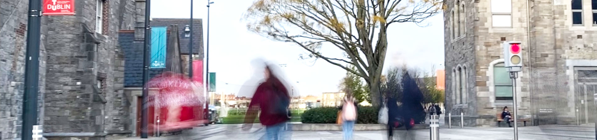 Students entering Grangegorman campus
