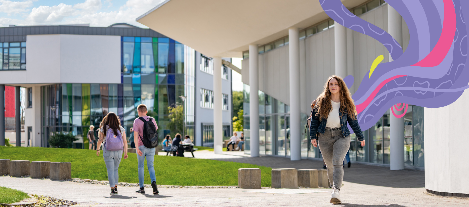 Student walking Blanchardstown Campus