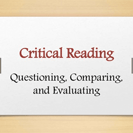 Image for Critical Reading