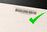 Item barcode on the first page inside a library book