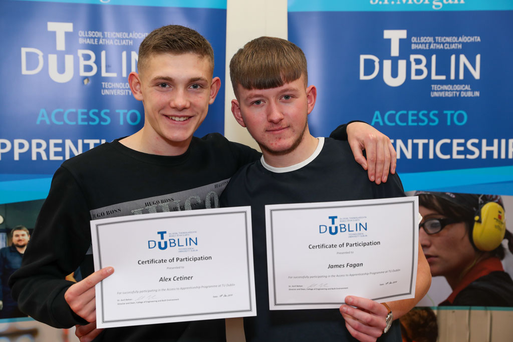 Alex Cetiner and James Fagan celebrate graduation