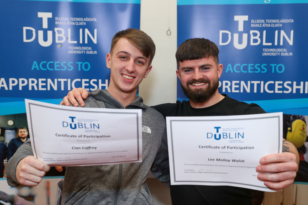 Graduates of the programme, Cian Coffey and Lee Molloy Walsh