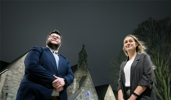 Jones Engineering Scholarship students standing outside St Laurence