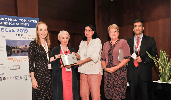 Dr Susan McKeever and Dr Deirdre Lillis with the Informatics Europe Equality Award
