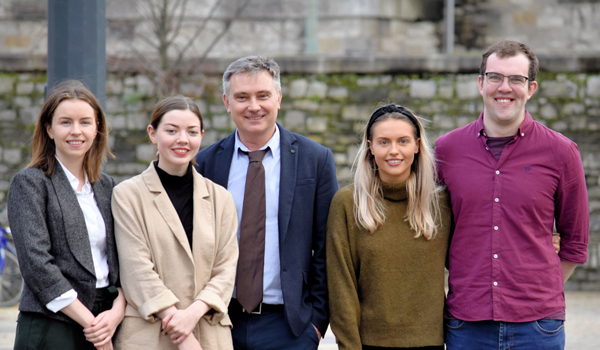 Aine Courtney, Kerry Mahony, Dr Eoghan O'Grady, Cara Edwards and Conor Marren