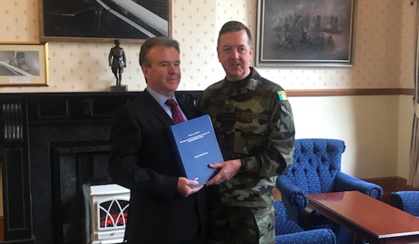 Dr Tom Clonan, Captain (Retired) with Chief of Staff, Vice Admiral Mark Mellett