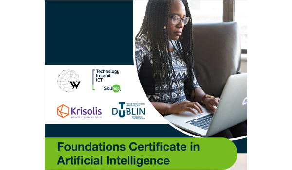 Foundations certificate in Artificial Intelligence text and logos