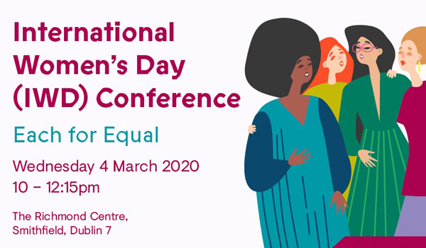 International Women's Day conference text and image