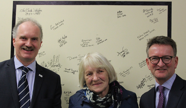 Professor David FitzPatrick, Margaret Russell and Professor Declan McCormack