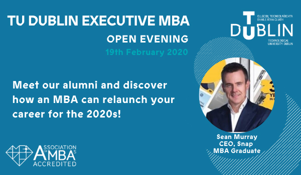 Executive MBA event text and image