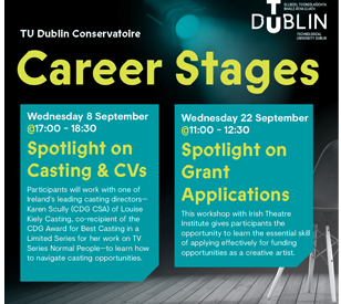 Image for TU Dublin Conservatoire Presents Career Stages, Wednesday, 22 September