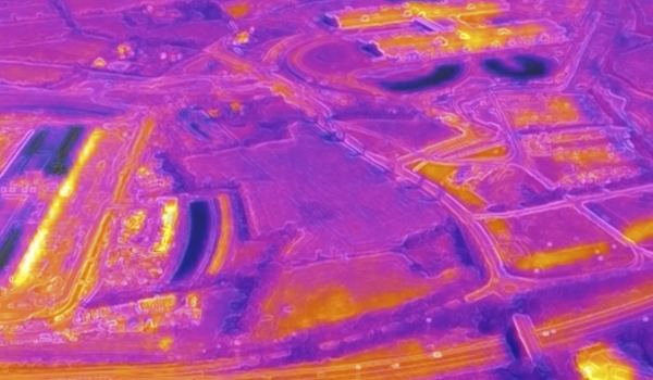 Thermographic still of data centre