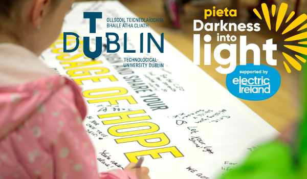 Darkness into Light text and graphic