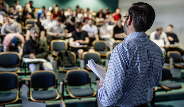 Lecturer teaching a class