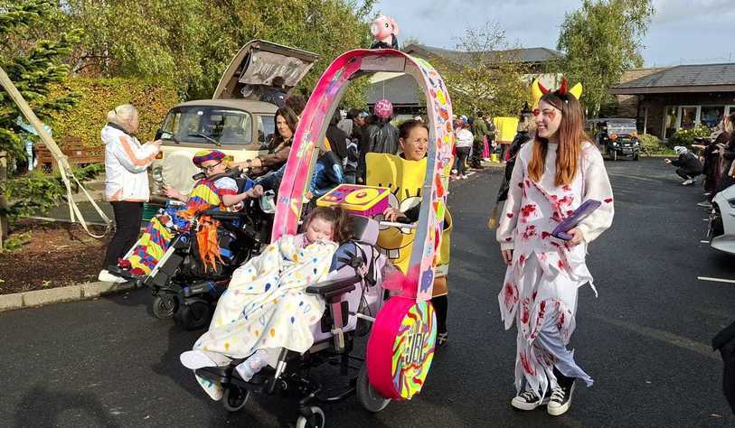 An image of a Halloween parade