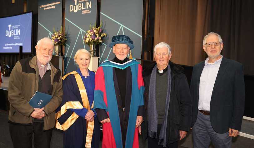 A group of people at a Graduation Ceremony