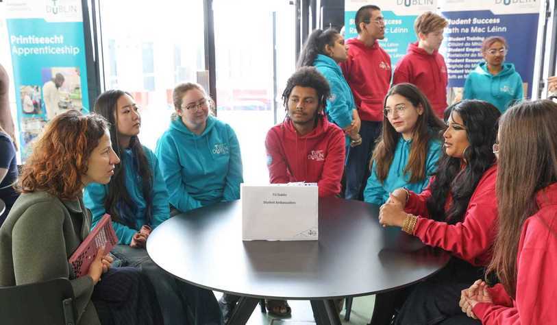 A large group of people in a room