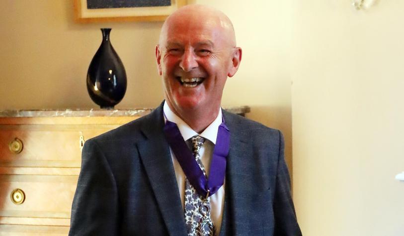 Dr Eamon Maher of TU Dublin receiving the Commandeur dans l’Ordre des Palmes Académiques