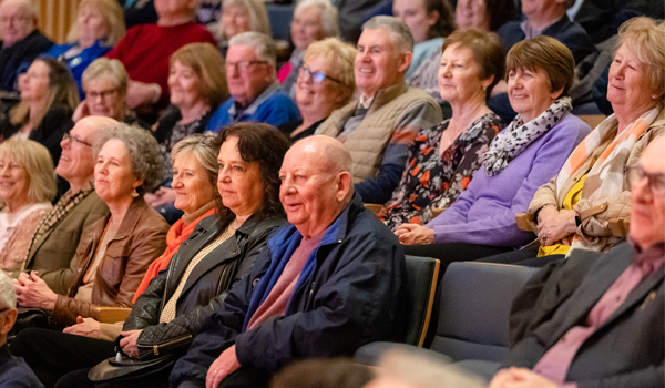 An audience at an event