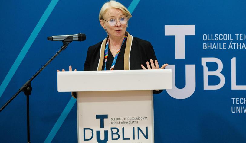 TU Dublin President Dr Deirdre Lillis speaking at the event