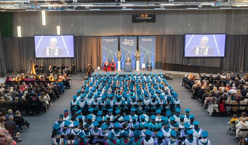 A shot of a TU Dublin graduation ceremony