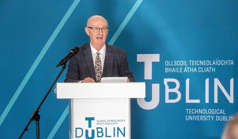 Dr Eamon Maher of TU Dublin welcomes guests to the launch event