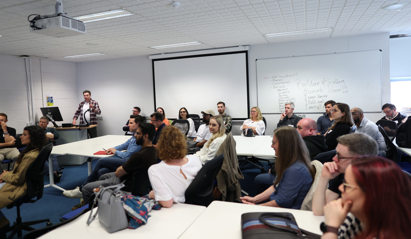 Attendees at workshop at ProductCamp 2026 at TU Dublin, Aungier Street