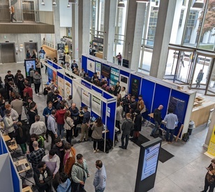 An image of a project fair in the Central Quad