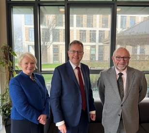 Dr Deirdre Lillis, and Chair of the TU Dublin Governing Body, Gerard Howlin, were pleased to welcome the Minister for Further and Higher Education, Research, Innovation and Science, James Lawless