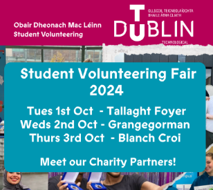 Image for TU Dublin Student Volunteering Fair from 1st – 3rd October 2024 
