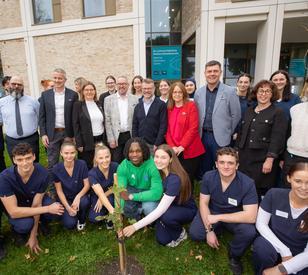 Image for TU Dublin plants sycamore tree to mark enduring partnership with Topcon Healthcare 