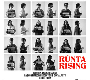 Grid of black-and-white mugshot-style portraits of individuals with police boards. Each row features diverse expressions. Bold red text: 