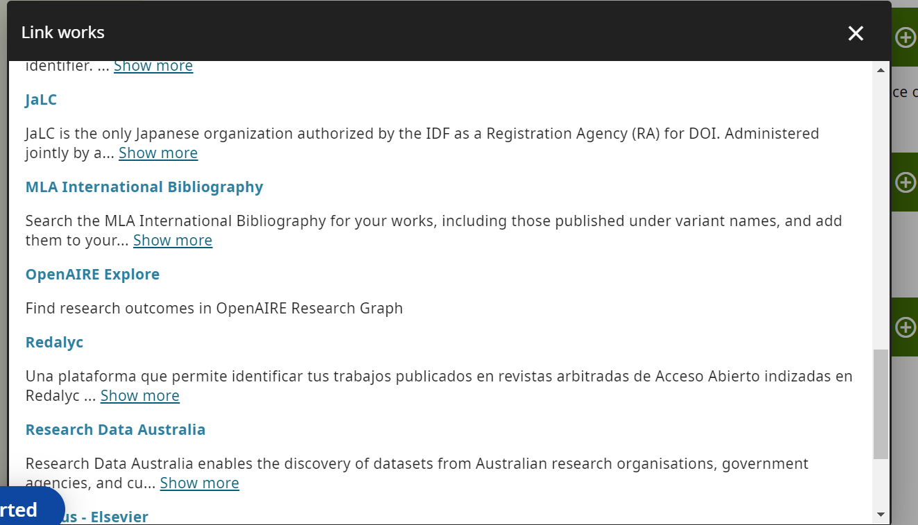search and add works to your orcid account1