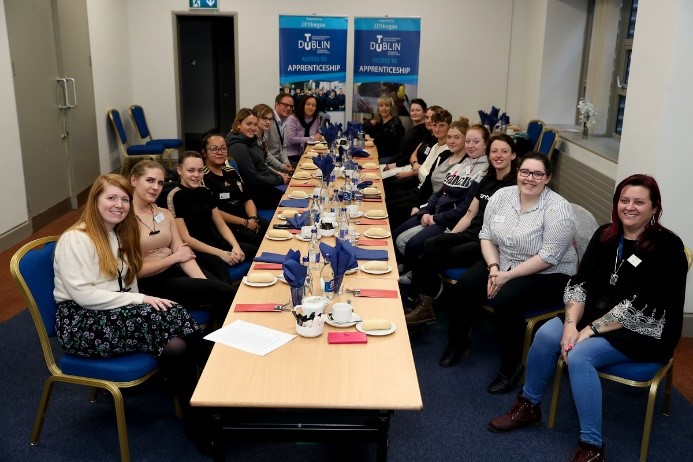 Apprenticeship students in meeting room