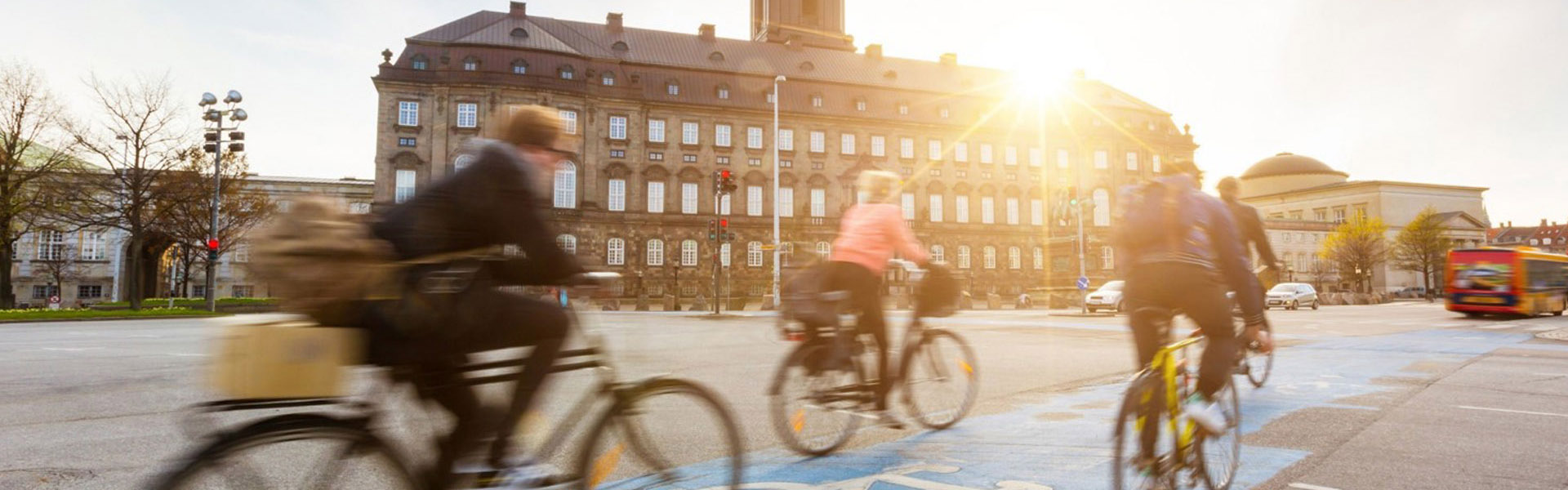 People on bicycles